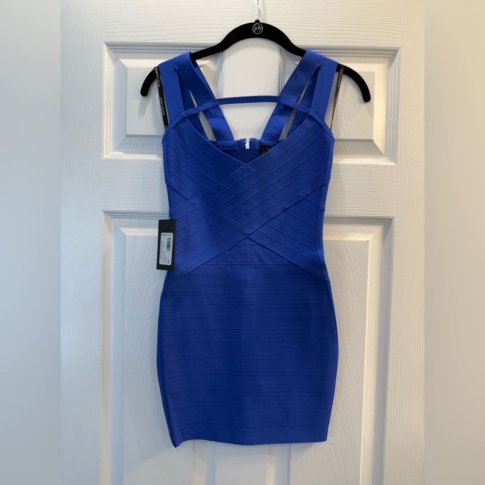 Marciano Blue Bodycon Mini Dress Spaghetti Strap